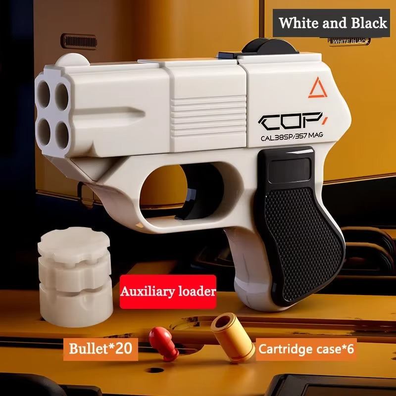 COP 357 Pistol Soft Bullet Shell Ejection Toy Gun Continuous Shooting Blaster Mini Pistola Air Gun For Adult Boys Birthday Gifts