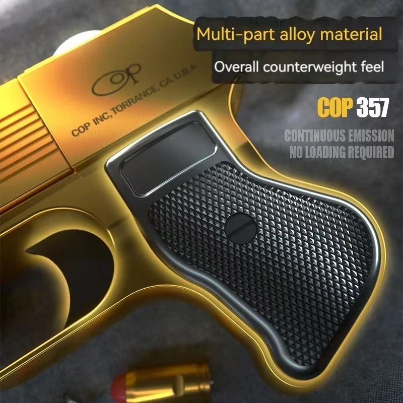 COP 357 Pistol Soft Bullet Shell Ejection Toy Gun Continuous Shooting Blaster Mini Pistola Air Gun For Adult Boys Birthday Gifts