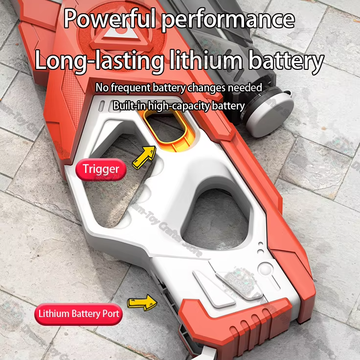 Electric Water Gun Automatic Suction Toy Large Capacity Outdoor Beach Soaker Blaster for Kids Summer Splash Play Big Size Gun