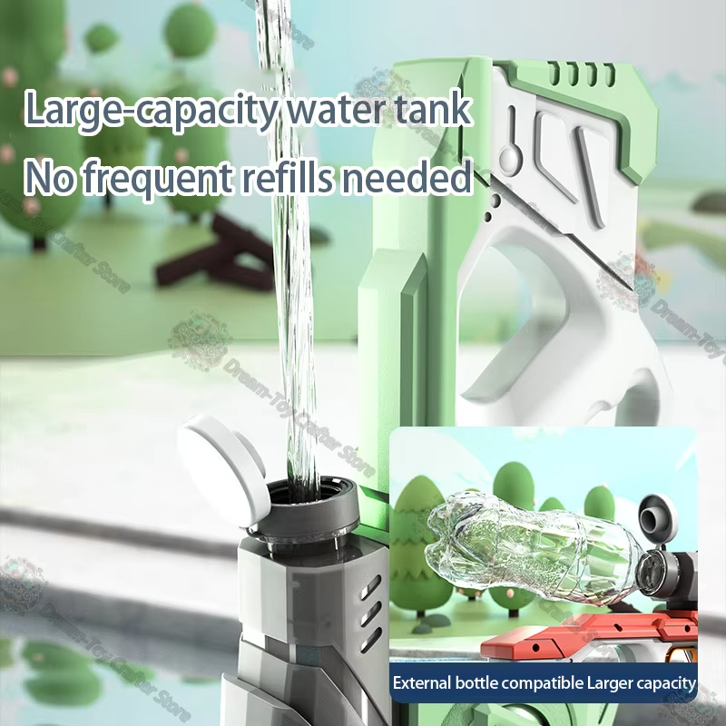 Electric Water Gun Automatic Suction Toy Large Capacity Outdoor Beach Soaker Blaster for Kids Summer Splash Play Big Size Gun