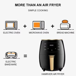 Hot Selling Multi-functional air Oil Fryer 6L Large Capacity Digital Power Intelligent Electric 1400 Watts Home Baking Area