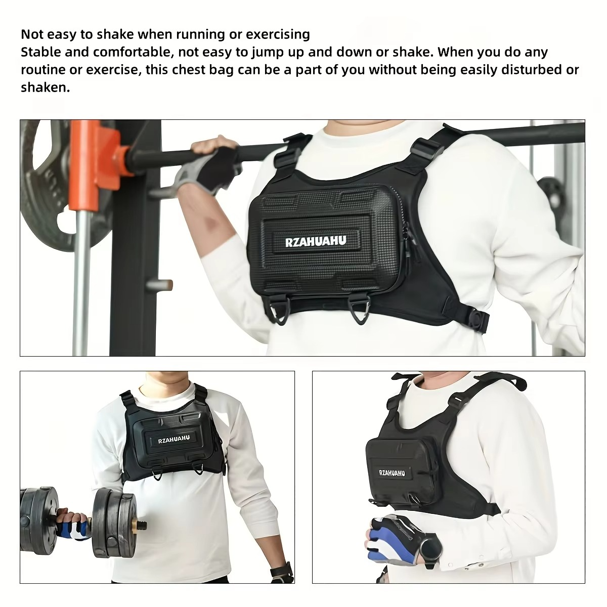 Hard Shell Multifunctional Functional Tactical Chest Bag, Men's Chest Bag, Motorcycle Vest Bag, Workwear Cycling Bag, Street Fashion Vest Bag, Motorcycle Chest Bag