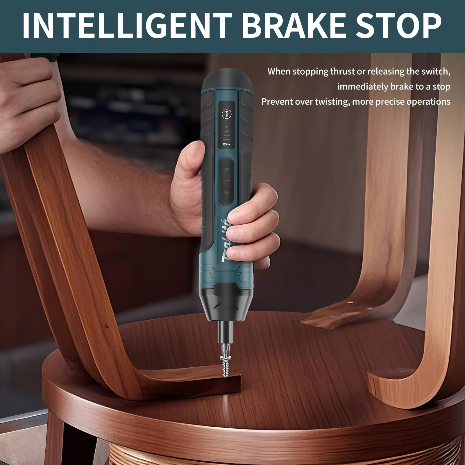 Cordless Electric Screwdriver 1300mah Rechargeable Adjustment Power Drill Multi-function Disassembly Torque Repair Tools