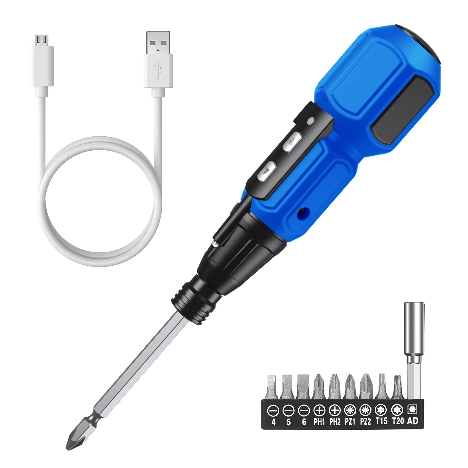 Electric Screwdriver Cordless Rechargeable Power Screwdrivers Set Portable Automatic Home Repair Tool Kit with LED Lights