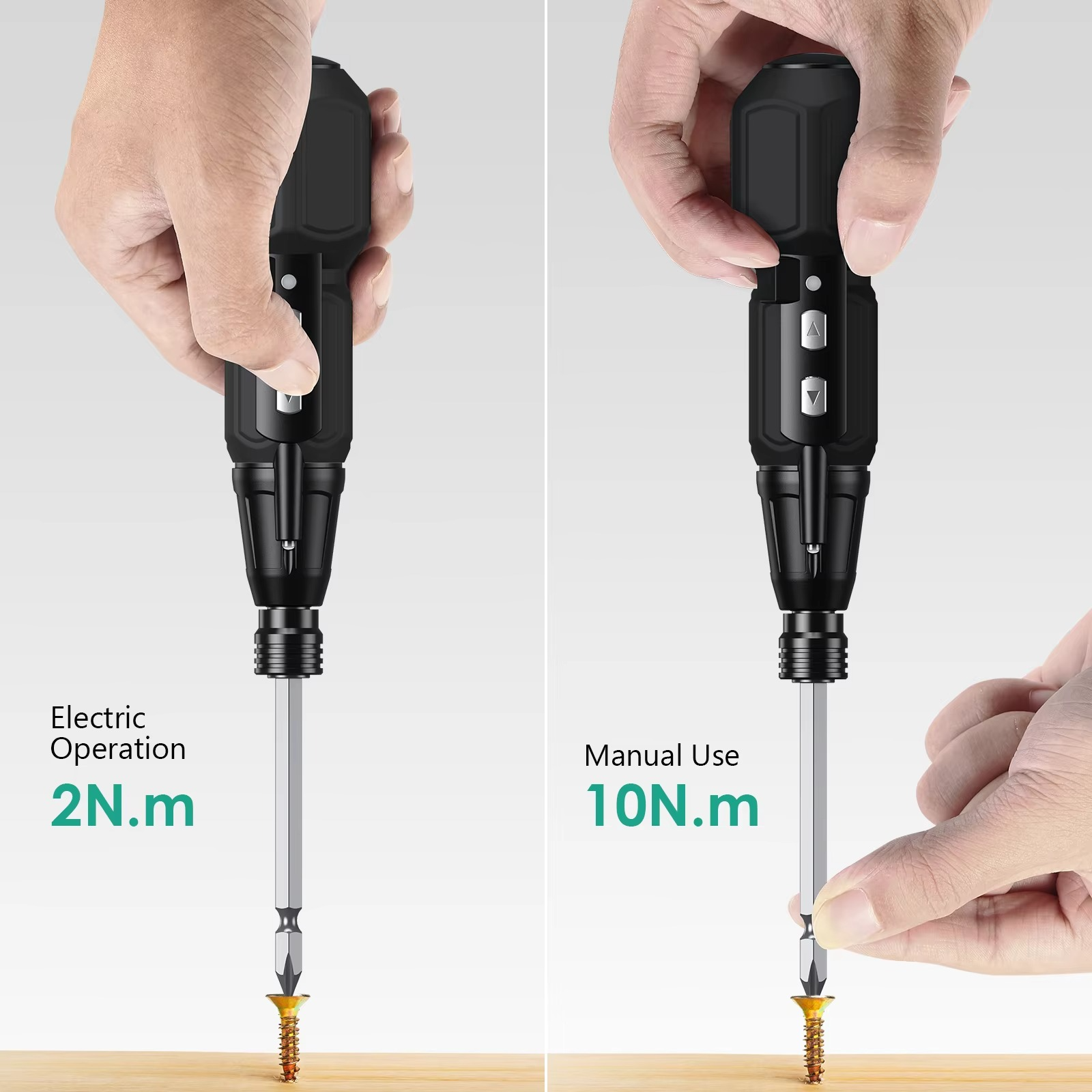 Electric Screwdriver Cordless Rechargeable Power Screwdrivers Set Portable Automatic Home Repair Tool Kit with LED Lights