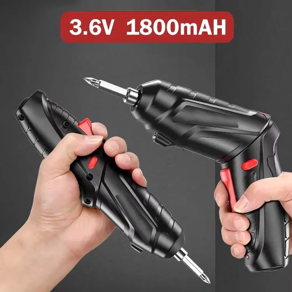 47 PCS 3 6V Cordless Screwdriver Set with 1800mAh Battery Portable Electric Screwdriver for Household Maintenance Power Tools