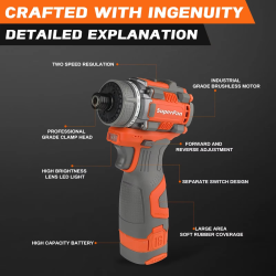 Brushless Electrical Screwdriver Set Smart Cordless Electric Screwdrivers with LED Rechargeable Bit Mini Drill Power Tool