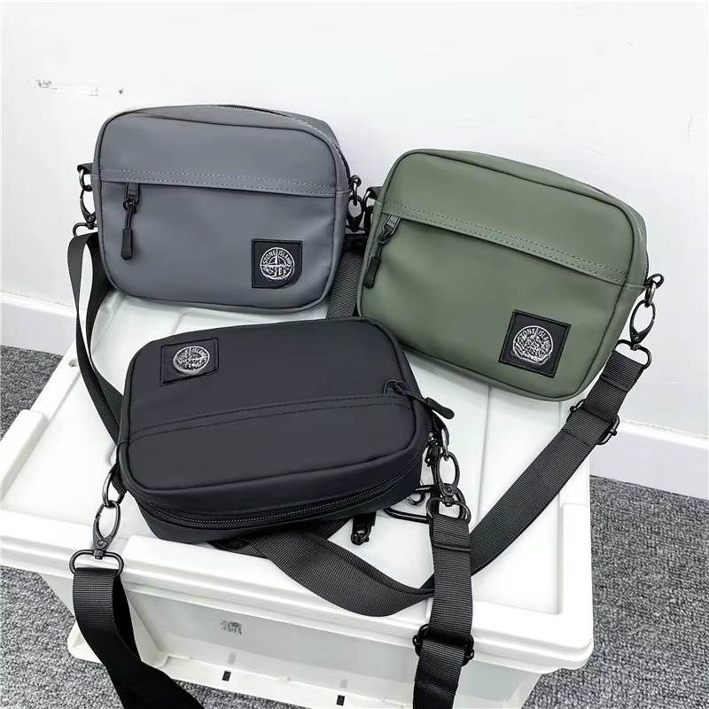 Street trend personalized crossbody bag for men and women outdoor sports portable small shoulder bag stone cycling waist bag