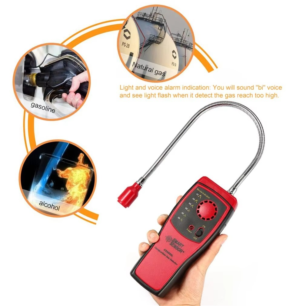 Hot SENSOR AS8800L Combustible Gas Detector SMART Methane Gas Leak Detector Analyzer Flammable Natural Gas Leakage Tester Tool