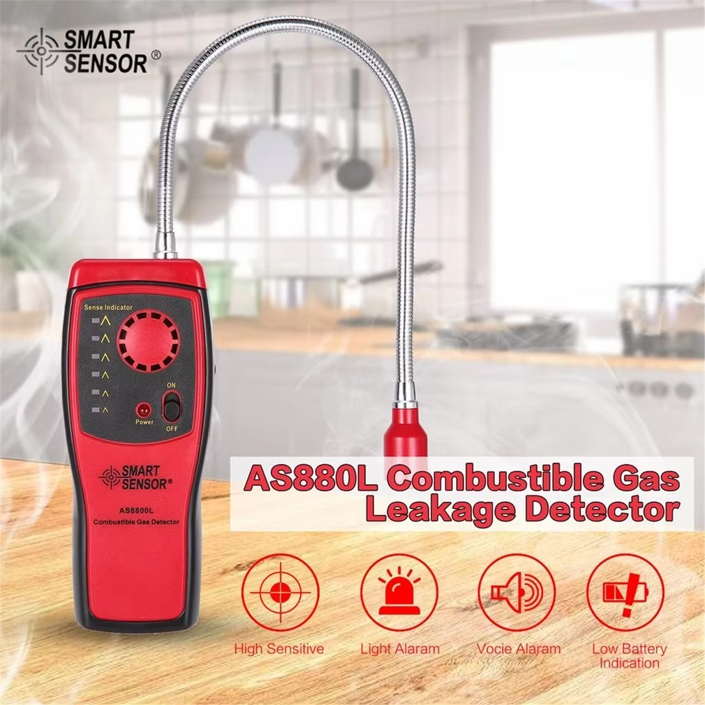 Hot SENSOR AS8800L Combustible Gas Detector SMART Methane Gas Leak Detector Analyzer Flammable Natural Gas Leakage Tester Tool