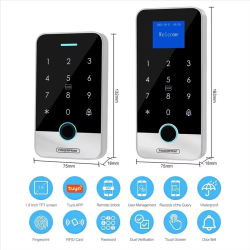T24C APP Smart Fingerprint Keypad RFID Access Control Keypad Touch IP65 Waterproof 13.56Mhz Door Opener (S300X)
