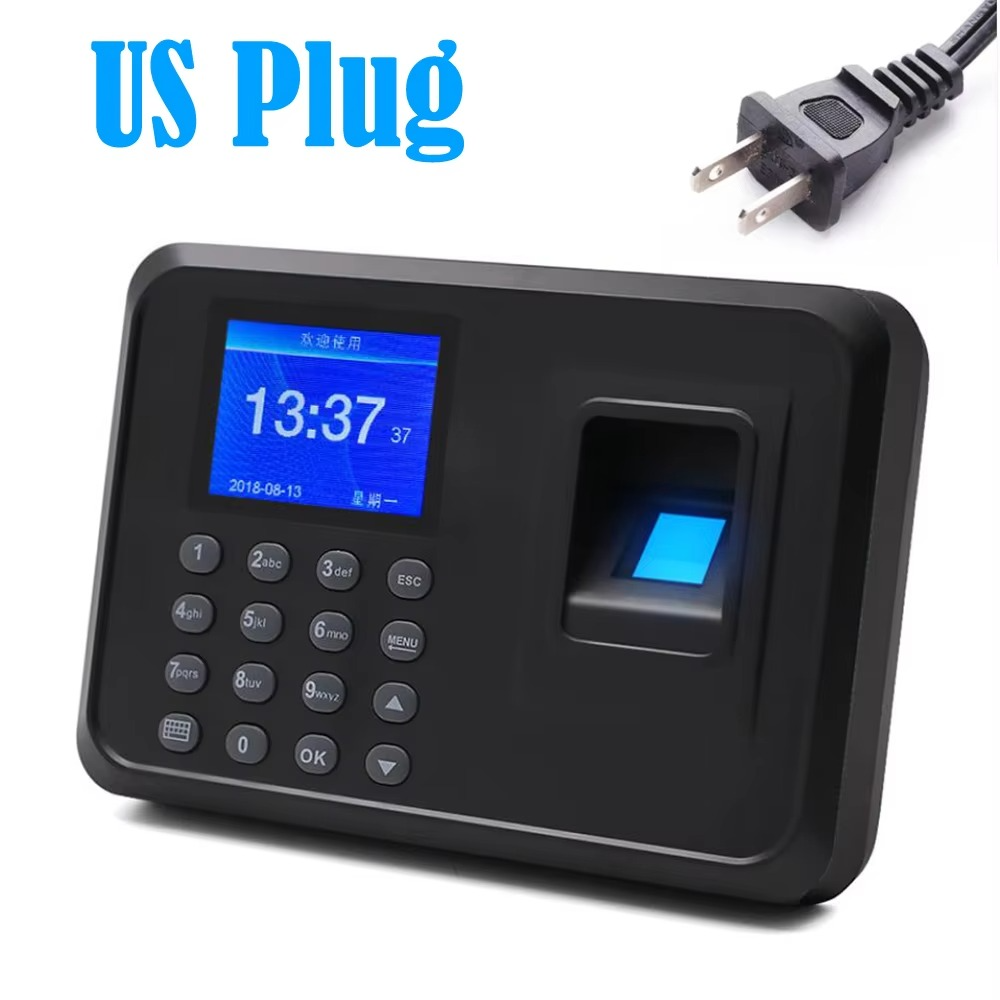 A5 Biometric Fingerprint Employee Time Attendance Smart Time Clock Recorder Device USB Data Manage