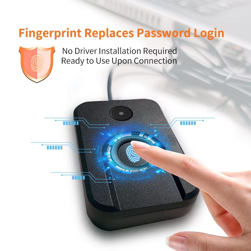 New Windows 10 11 Hello Biometric Fingerprint Login USB Reader Scanner Module Device Biometrics Security Key Safe Account Logi