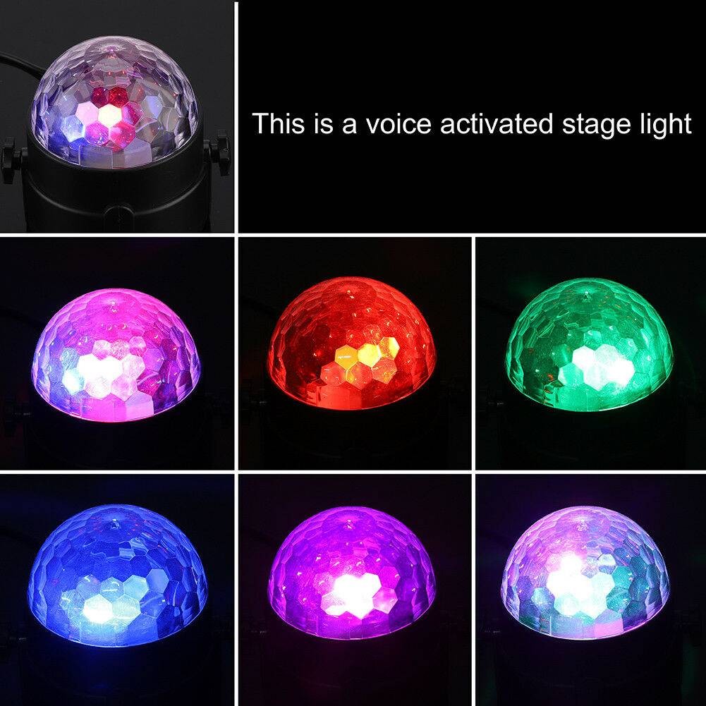 Sound-Activated RGB LED Stage Light