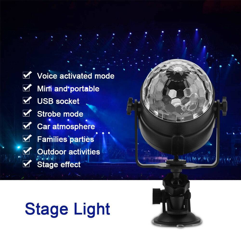 Sound-Activated RGB LED Stage Light