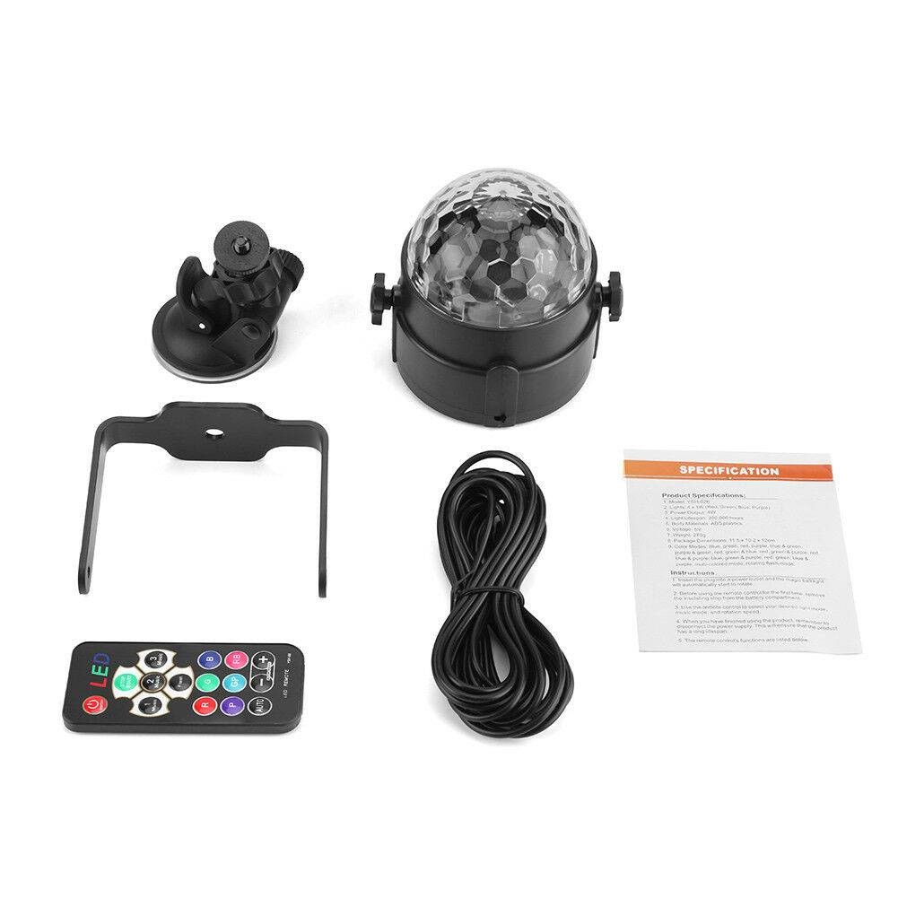 Sound-Activated RGB LED Stage Light