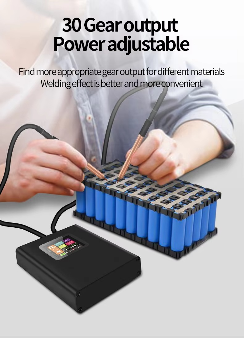 Portable Spot Welder Digital 18650 Lithium Battery Portable Kit 30 Speed Adjustable Color Display