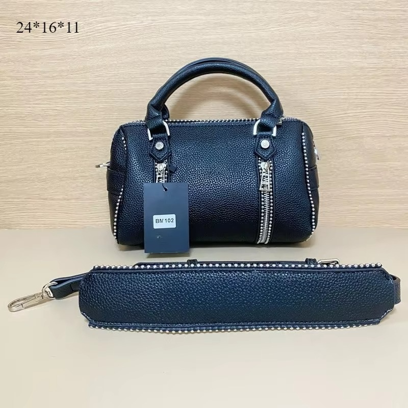 2025 nouveau zv haute qualité Y2K Lychee noir sac à bandoulière en cuir femmes seau sac oreiller sac