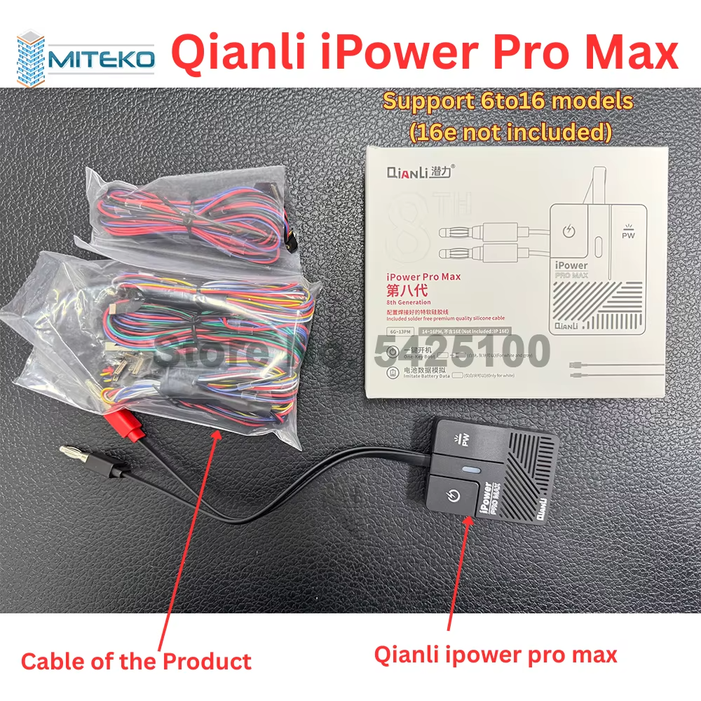 Qianli iPower Pro Max Boot Cable for iPhone 6G–16PM (Excludes 16e) – Soldered FPC with Silicone Coating & Independent Models