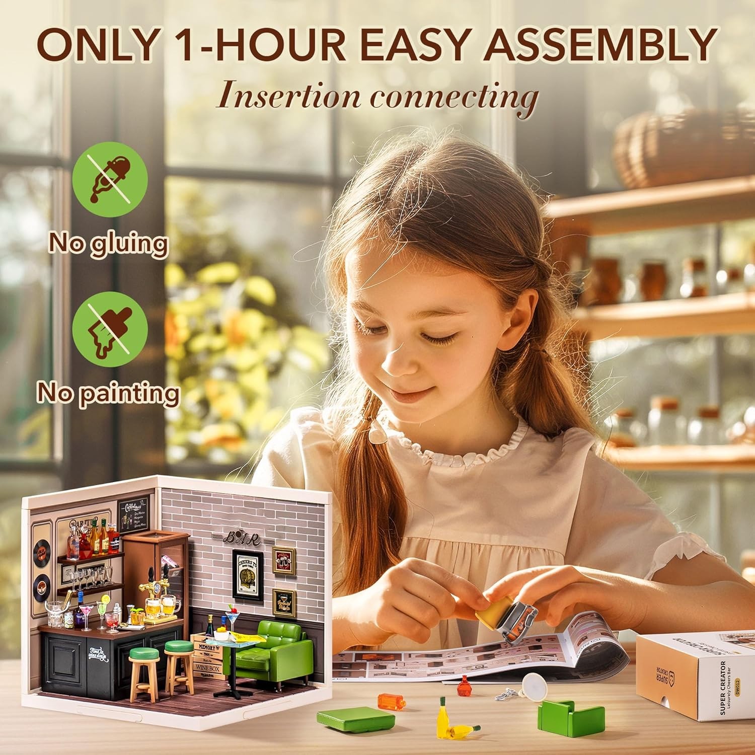 ROBOTIME DIY Miniature House Kit