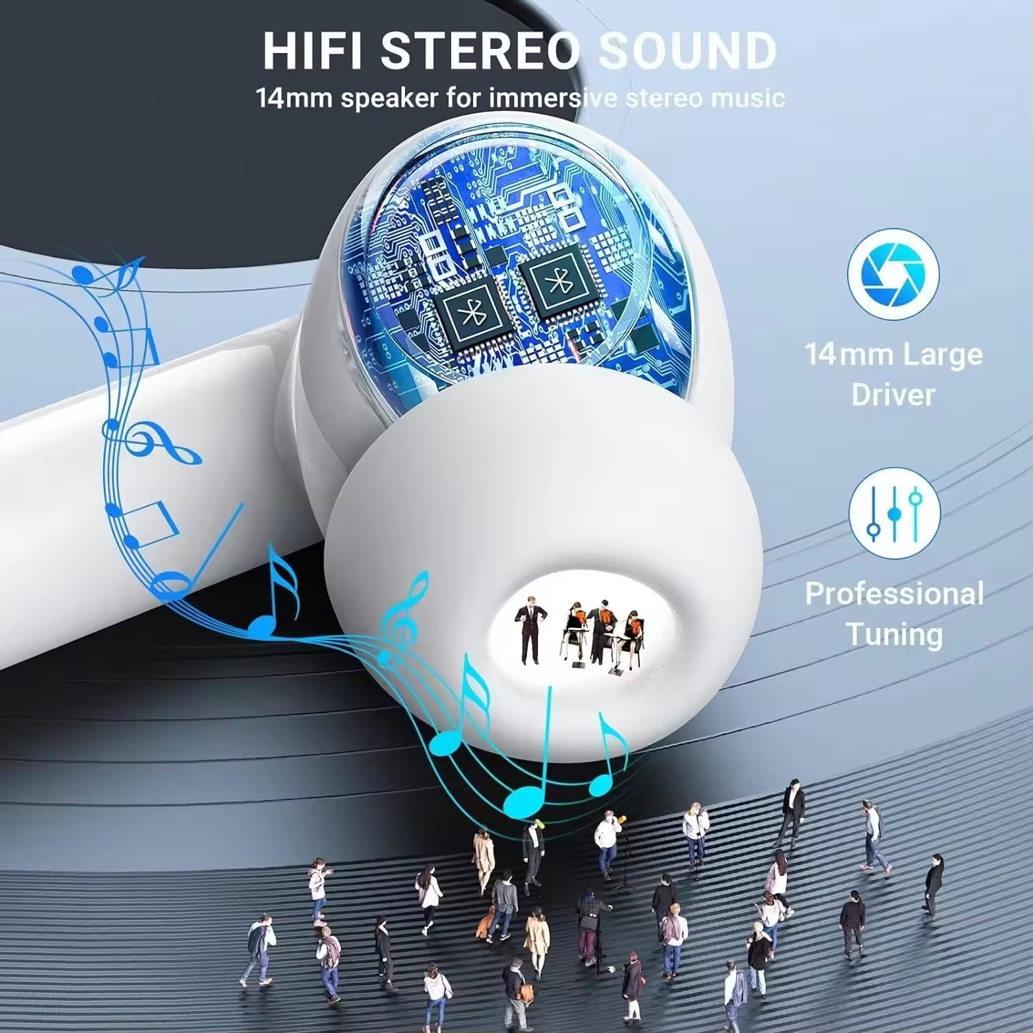 New 2025 Air Pro True Wireless Bluetooth Earphones Headphones HiFi Sound Low Latency Noise Reduction Earbuds for IPhone Android