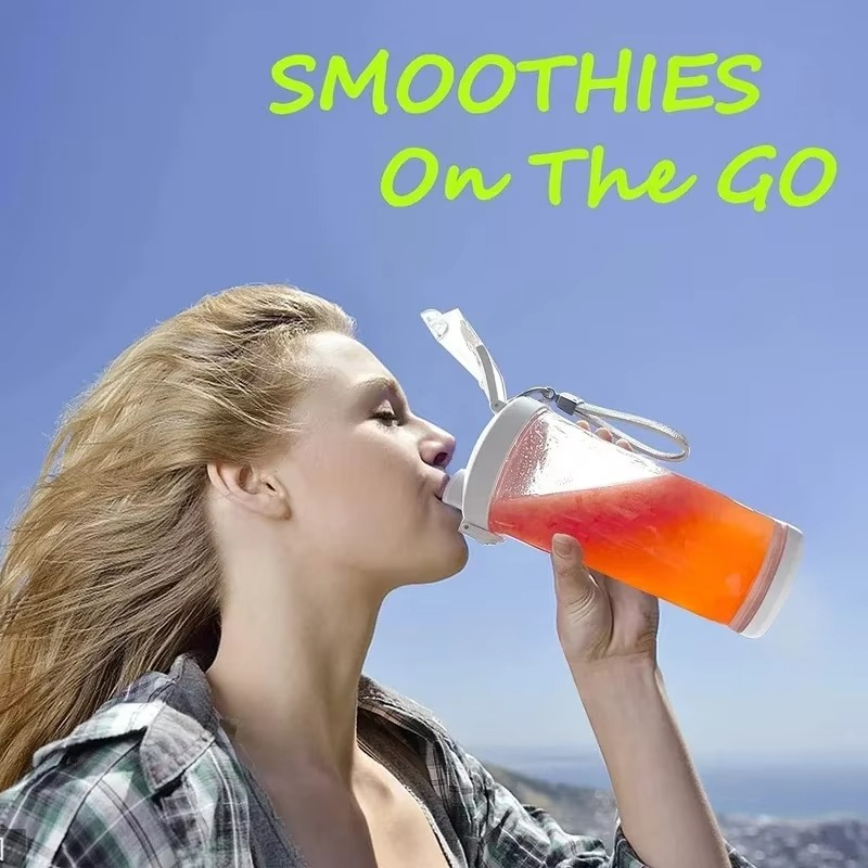 Big Power Portable Blender 600ML Electric Juicer Fruit Mixers 4000mAh USB Rejected Smoothie Mini Blender Personal Juicer colorf