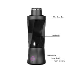 Electric Portable Juicer Fresh Fruit Mixer 700ML Multifunctional USB Rechargeable Shakes Smoothie Blender Outdoor Mixing Cup