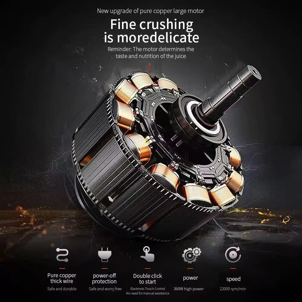Electric Portable Juicer Fresh Fruit Mixer 700ML Multifunctional USB Rechargeable Shakes Smoothie Blender Outdoor Mixing Cup