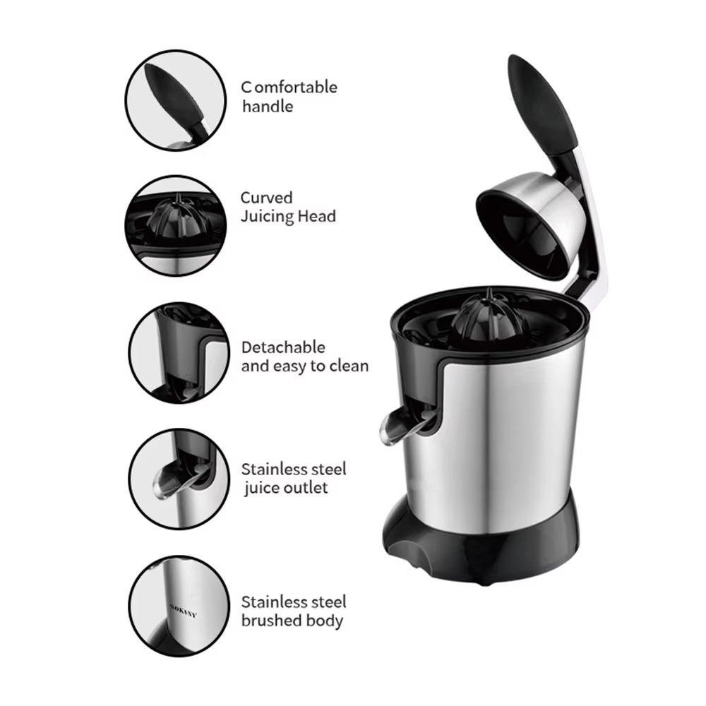 Electric Juicer Machine Portable Blender 110V 220V Stainless Steel Hand Press Squeezer 400ML Fruit Lemon Orange Juice Maker 믹서기