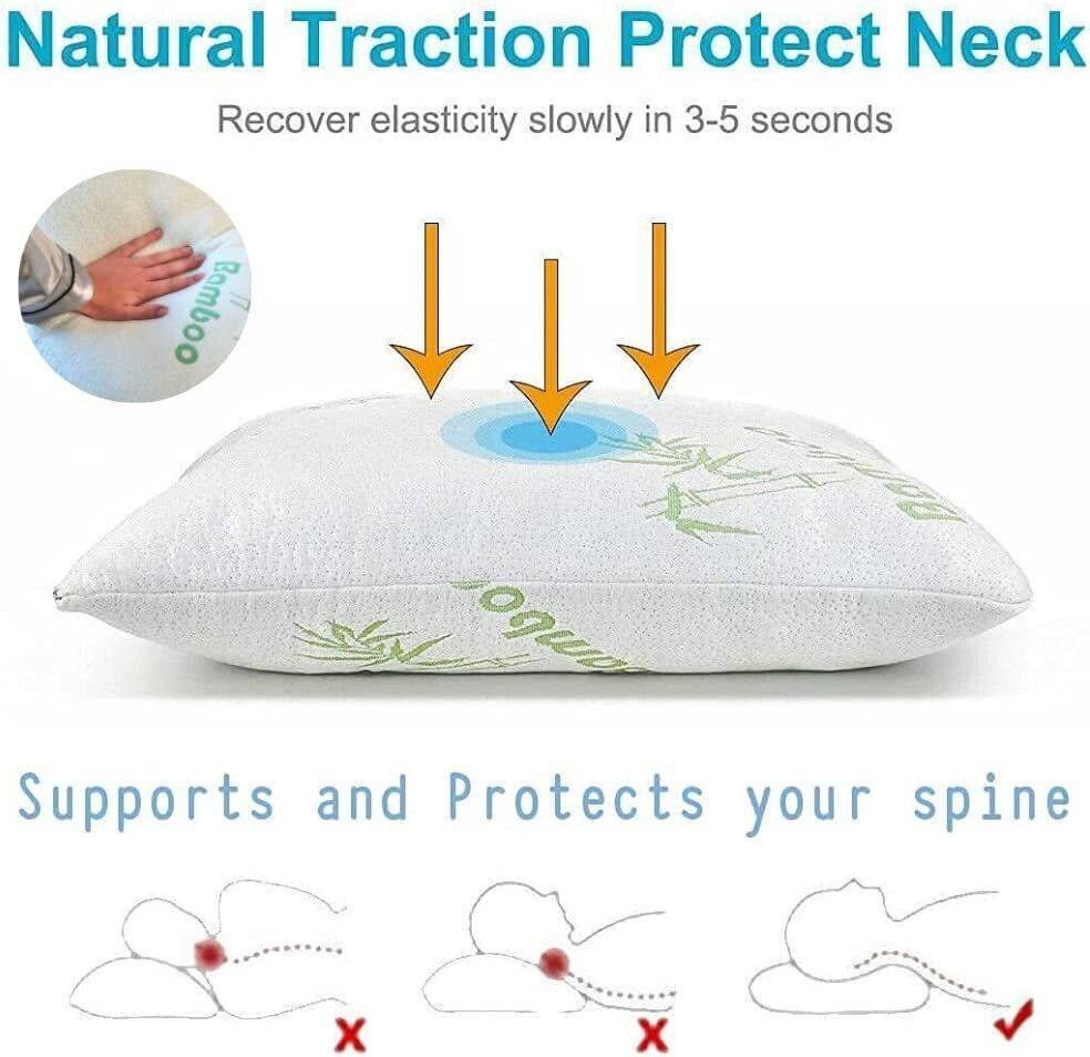 2PCS Waterproof Bamboo Pillow Protector