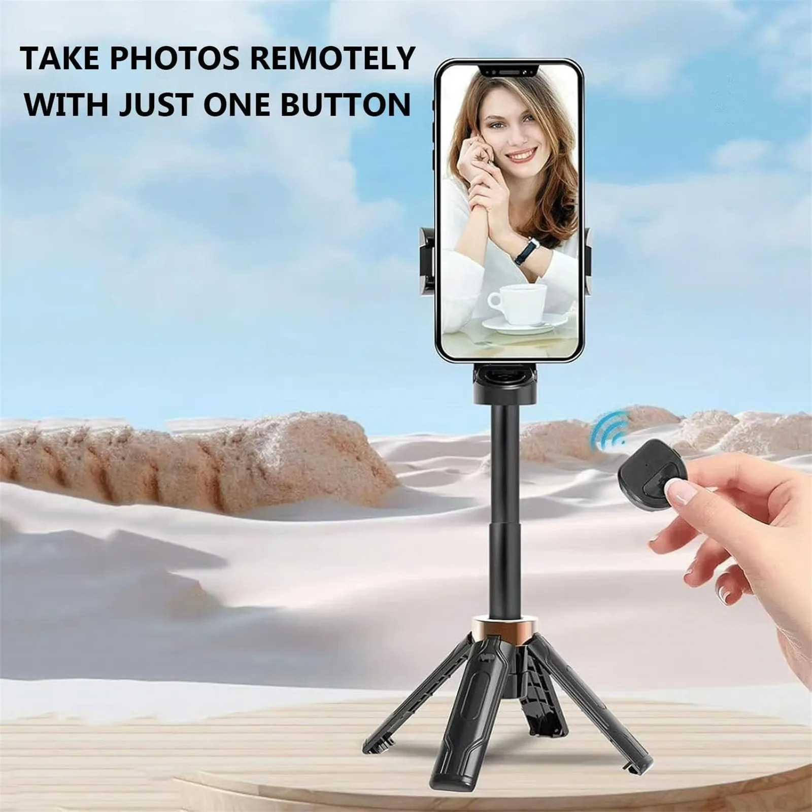 Portable Mini Phone Holder Tripod Live Broadcas Selfie Stick With Light Photo Artifacts 360 Degree Rotation Bluetooth Remote