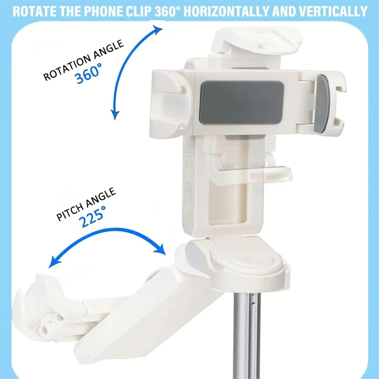 Portable Mini Phone Holder Tripod Live Broadcas Selfie Stick With Light Photo Artifacts 360 Degree Rotation Bluetooth Remote