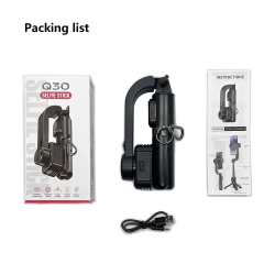 1-Axis Mini Gimbal Stabilizer Selfie Stick Tripod AI Gimbal Stabilized Handheld for Vlog Video Recording ABS Aluminum