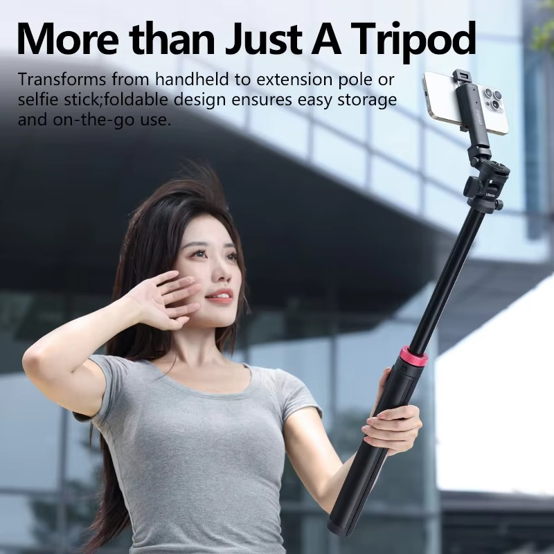 Ulanzi MT-78 Quick-Release Tripod with Cold Shoe Mount 1.85M Height for Selfie Vlogging Live Photograph with Flexible Ball Head