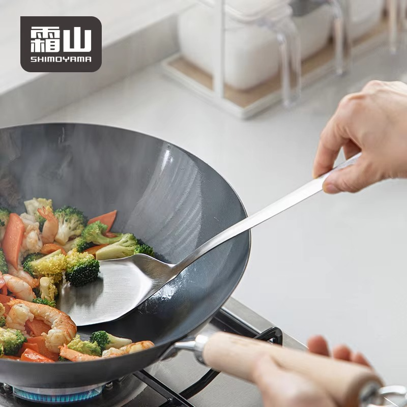 SHIMOYAMA 304 Stainless Steel Spatula Dishwasher Safe Kitchen for Cooking Practical Slotted Shovel Frying Stirring Home Turner