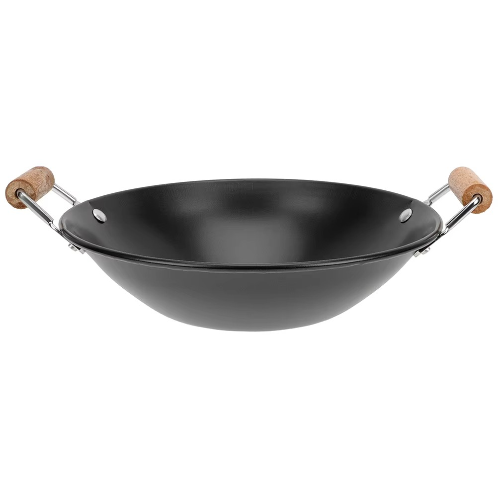 Stainless Steel Small Hot Pot Cooking Utensils Thickened Pot Wooden Handle Kitchen Wok Household Cookware Premium Material