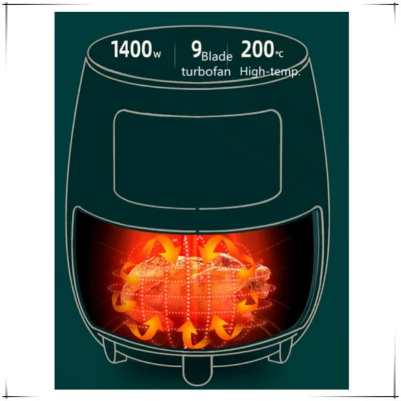 Air fryer 4.5 l 5 l Household smart touch high capacity electric oven