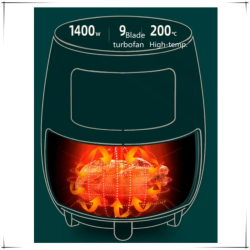 Air fryer 4.5 l 5 l Household smart touch high capacity electric oven
