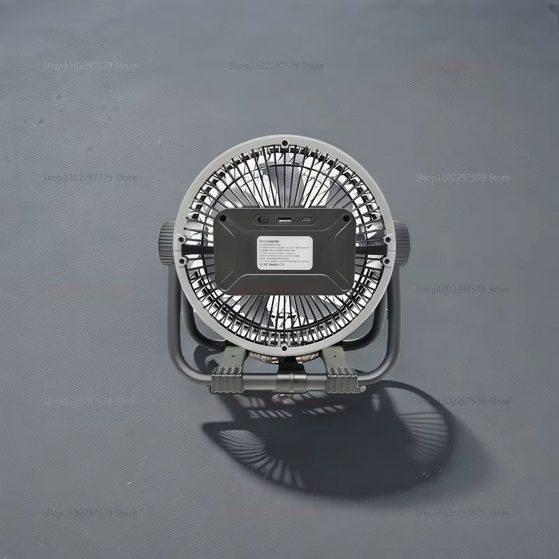 20000mAh 6 in 1 Camping Fan Outdoor Ceiling Fan Rechargeable Desktop Air Circulator with LED Light and 4 Speed Control