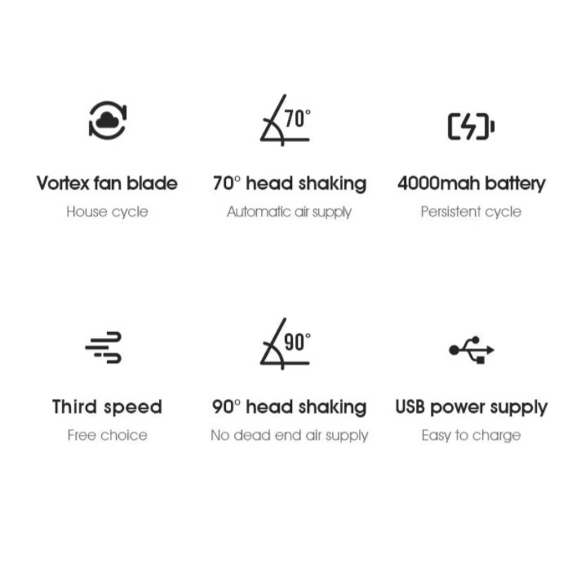 Xiaomi Youpin Electric Fan Shake Head Circulator Wireless Portable Home Quiet Ventilator Desktop Wall Ceiling Fan Air Cooler New