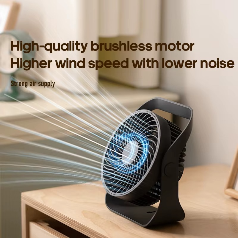 KINSCOTER Portable Mini Fan 2000mAh Circulator Wireless Home Quiet Ventilator Desktop Wall Ceiling Fan Air Cooler with Hook