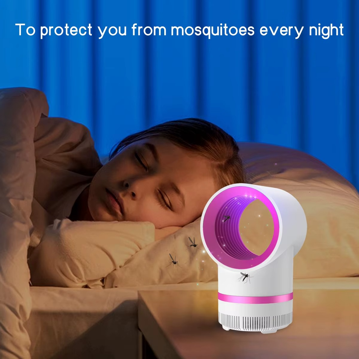New USB Electric Mosquito Killer Lamp for Home Use Powerful Suction Gravidtrap Portable Rechargeable Silent Mosquito Trap Lamp