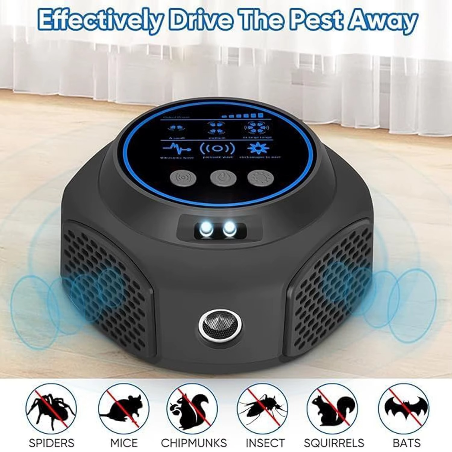 Ultrasonic Pest Repeller Mouse Cockroach Repellent Intelligent Electronic Repellent Mosquitos Pest Reject Sonic Animal Repeller