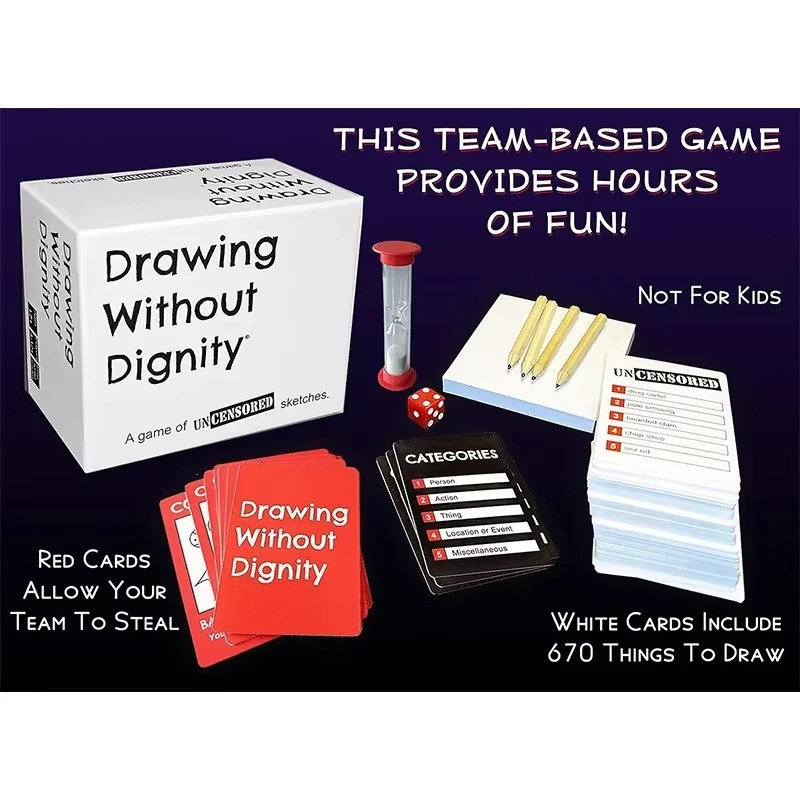 Drawing Without Dignity Adult Card Game Fun Party Board Game