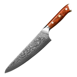 Professional Kitchen Knife Damascus Steel Japanese Forged Chef Knives Stainless Steel Santoku Cook Cutter Rosewood Handle