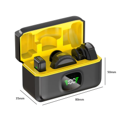 For Xiaomi Wireless Lavalier Lapel Microphone iPhone iOS/Android Type-C Phone Live Game Recording Interview with Magnetic Clip