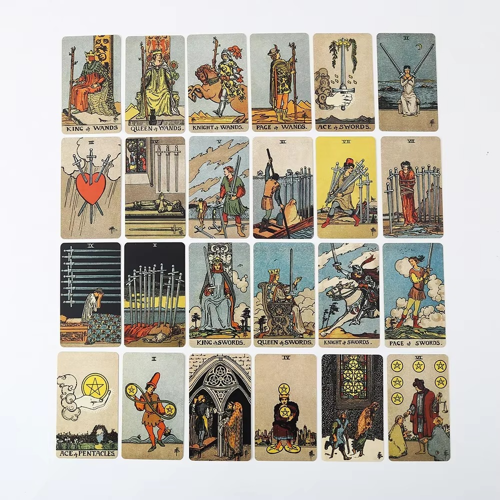Borderless Edition tarot Deck gold Edge Tarot Oracle Cards 78 Cards