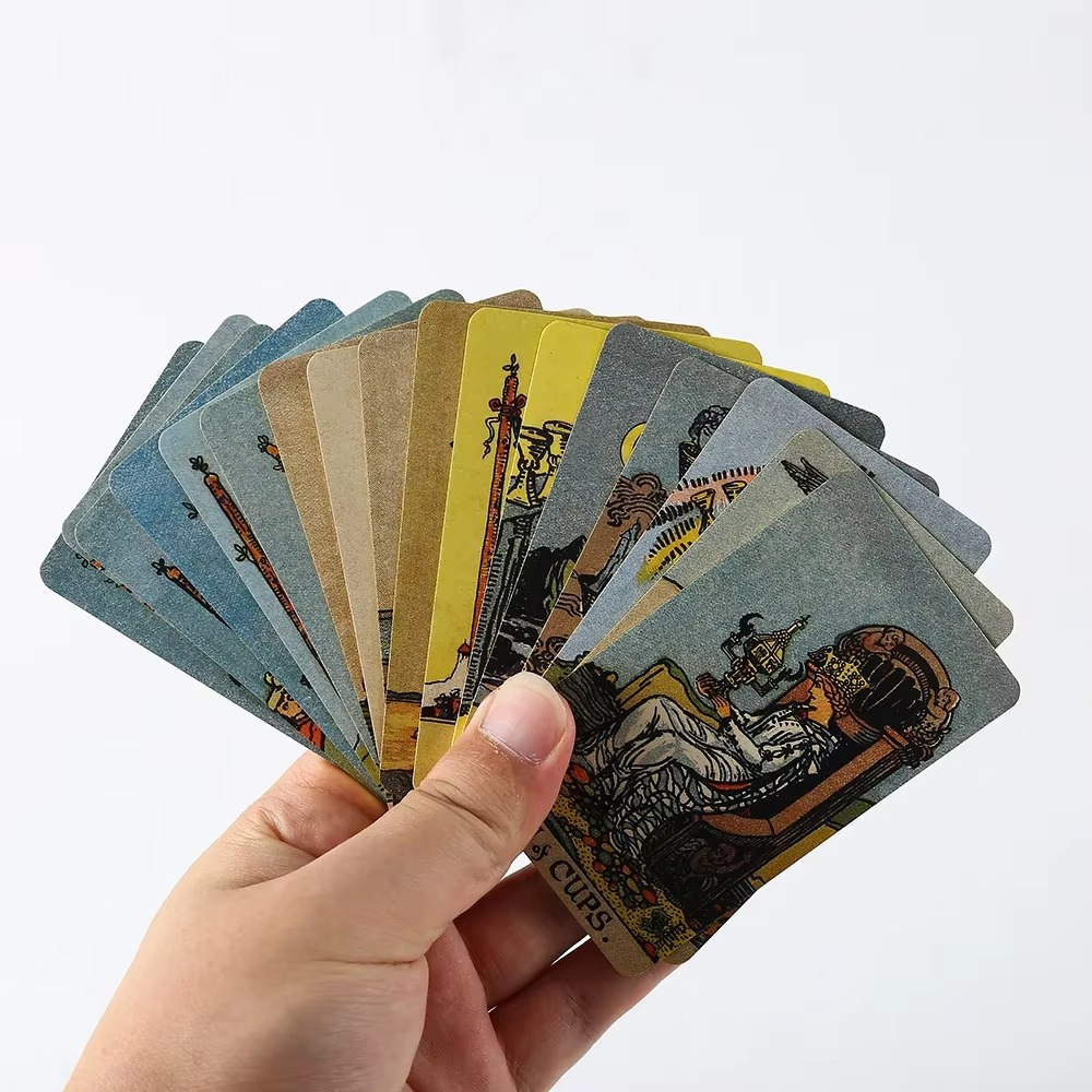 Borderless Edition tarot Deck gold Edge Tarot Oracle Cards 78 Cards
