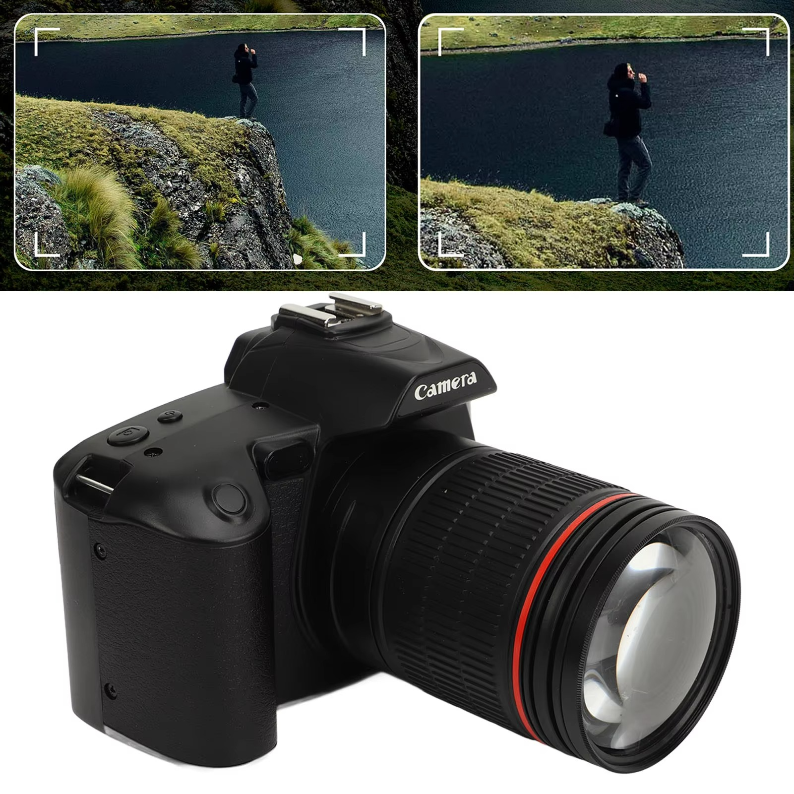 4K 64MP WiFi Digital Camera with 3'' IPS Screen 16X Zoom Night Vision 120° Wide Angle 4800mAh Vlogging Camera