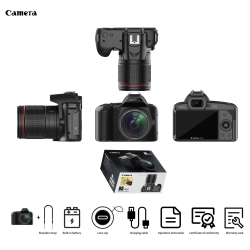 4K 64MP WiFi Digital Camera with 3'' IPS Screen 16X Zoom Night Vision 120° Wide Angle 4800mAh Vlogging Camera